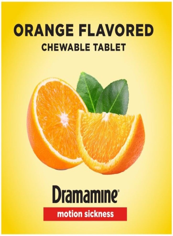 Dramamine Chewable Formula Motion Sickness Relief | Orange | 8 Count | 3 Pack - Image 4